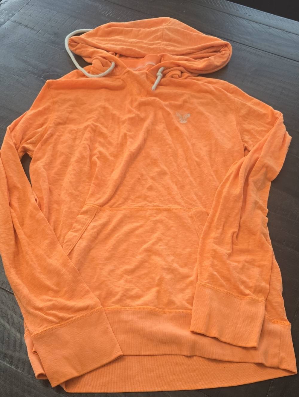 Girls American Eagle Neon Orange Lightweight Hoodie. Small. Used.